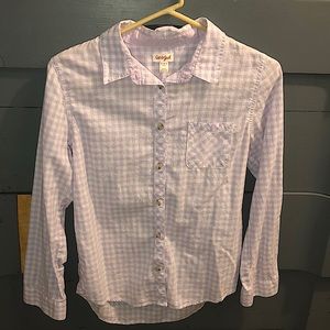 Cat & Jack Kid’s Purple and White Button Down XL